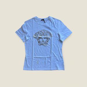 Versace Gold Foil Medusa Logo Womens T Shirt